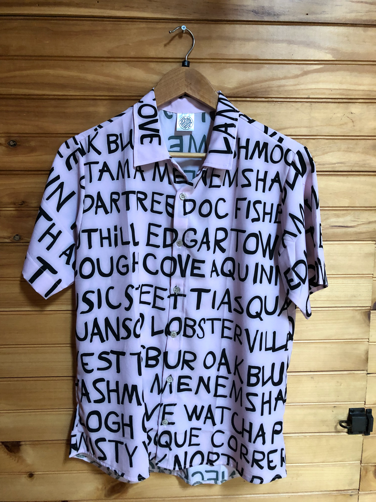 Ostroy Island Names Resort Shirt Pink